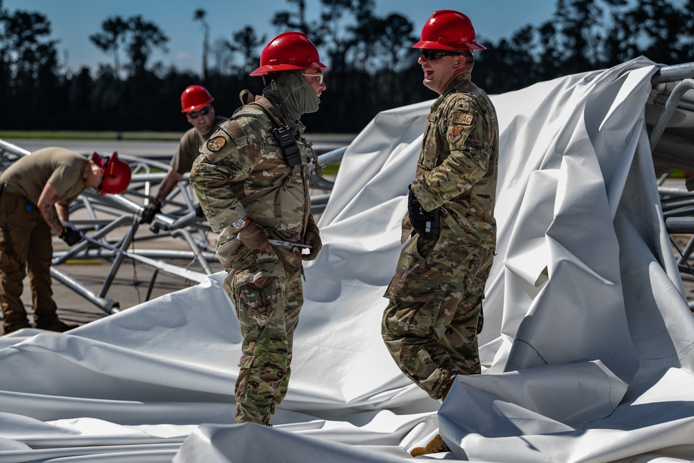 823rd RED HORSE Squadron Supports Hurricane Helene Recovery Efforts at Moody AFB