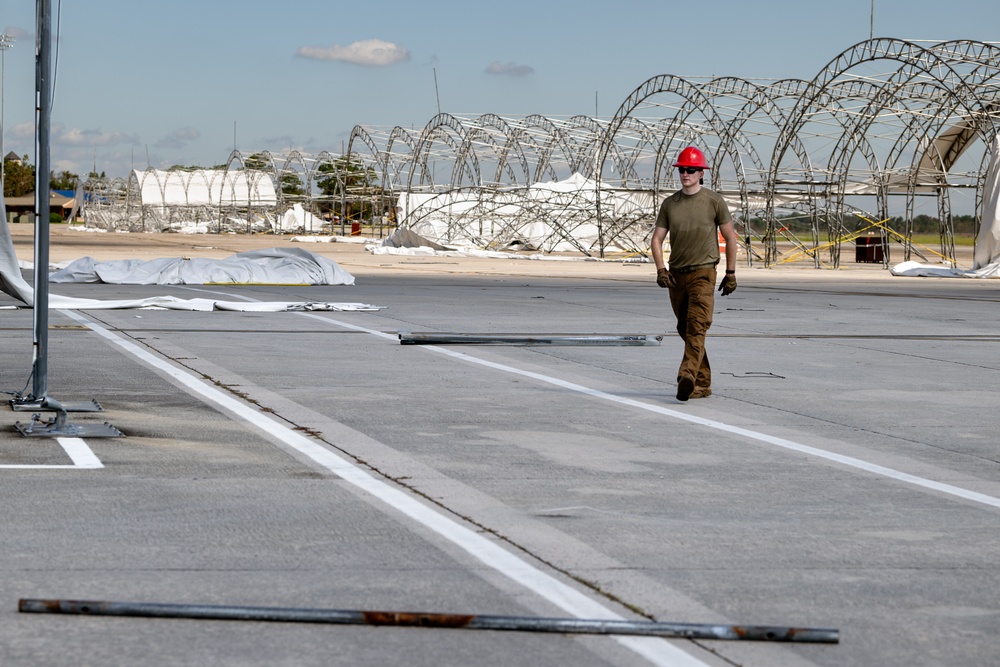 823rd RED HORSE Squadron Supports Hurricane Helene Recovery Efforts at Moody AFB