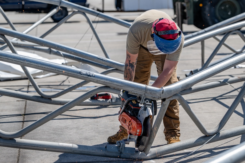 823rd RED HORSE Squadron Supports Hurricane Helene Recovery Efforts at Moody AFB