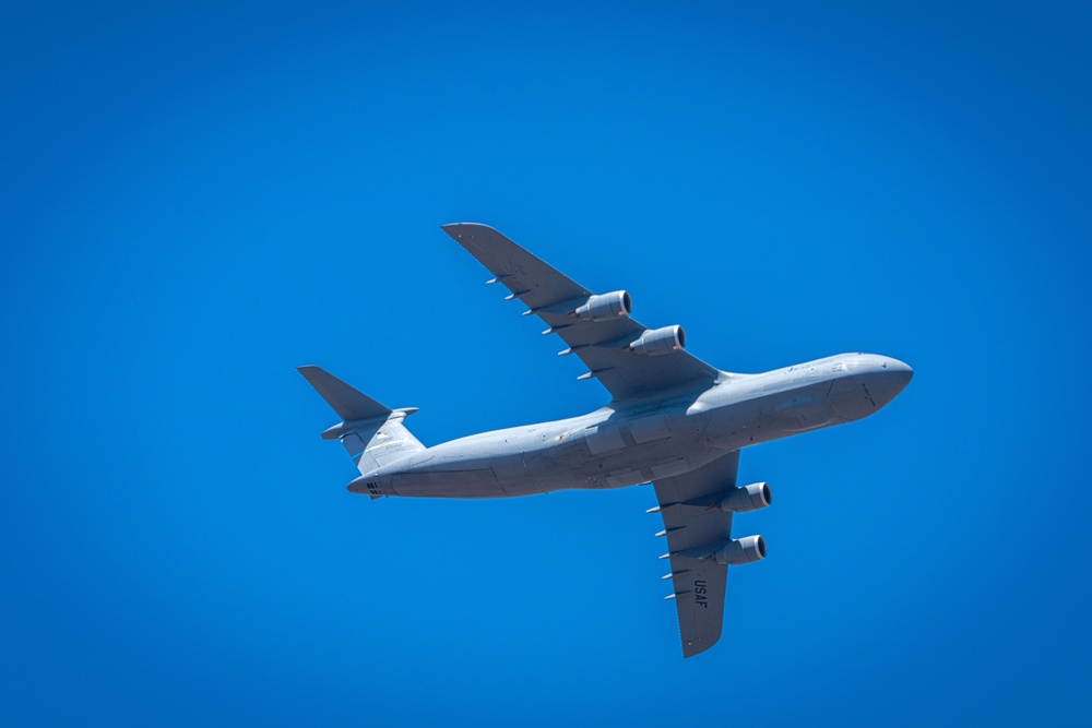 The first C5 helps support advanced airlift tactics course