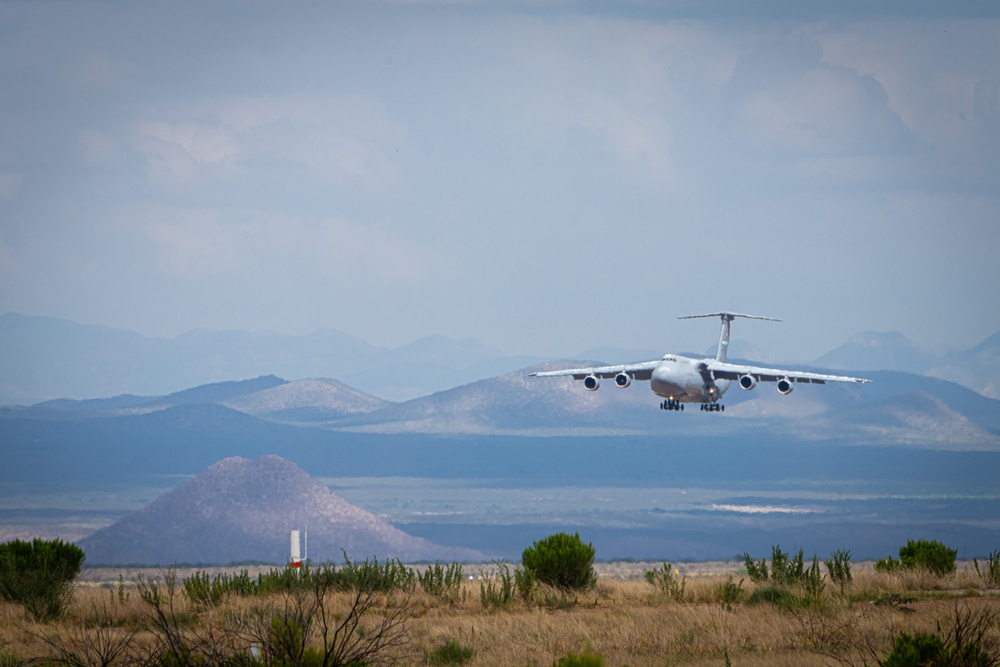 The first C5 helps support advanced airlift tactics course