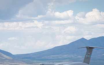 The first C5 helps support advanced airlift tactics course