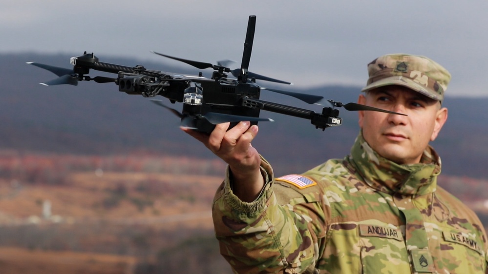 Forward observers use drones to call for artillery fire