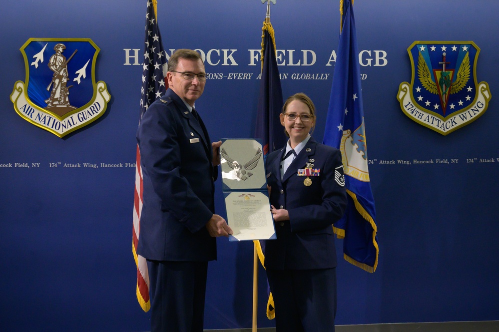 Master Sgt. Olney Retires from the 174th Attack Wing