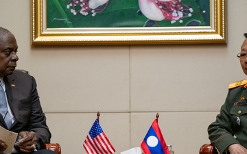 Secretary Austin meets with Laos Gen Chanyalath