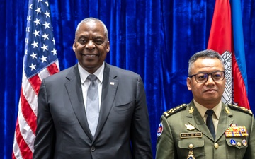 Secretary Austin meets with Cambodia Defense Minister Seiha