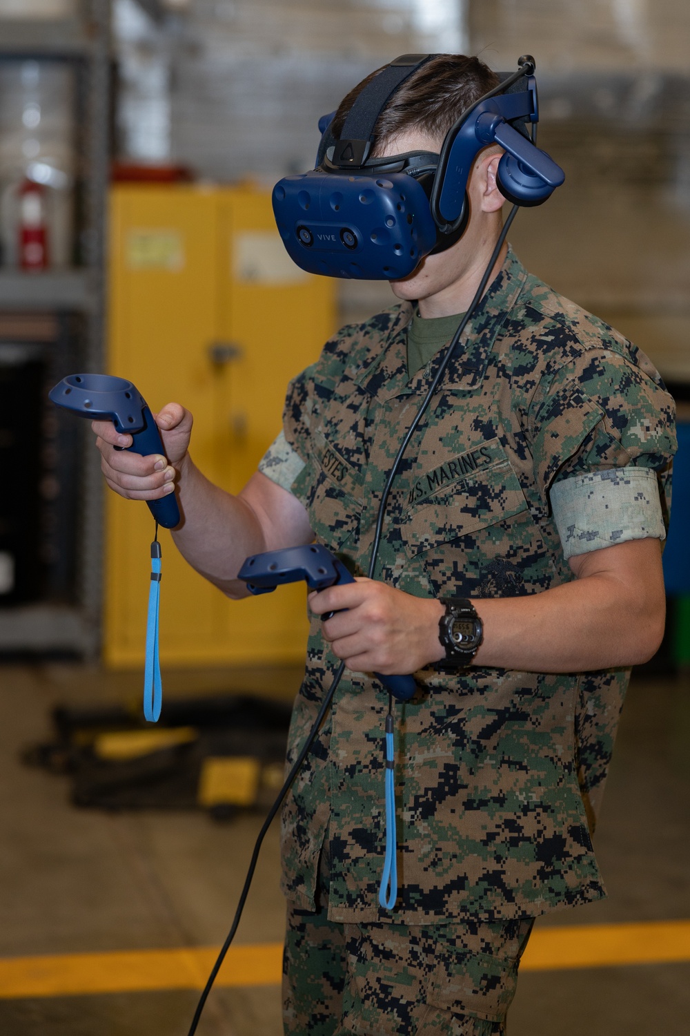 Marine Wing Support Squadron (MWSS) 174 conducts VR training