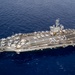 USS George Washington Sailors greet Japan with flight deck message