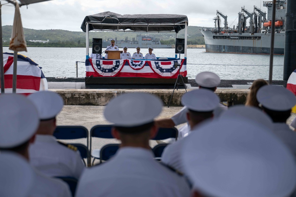 USS Annapolis Hold Change of Command Ceremony