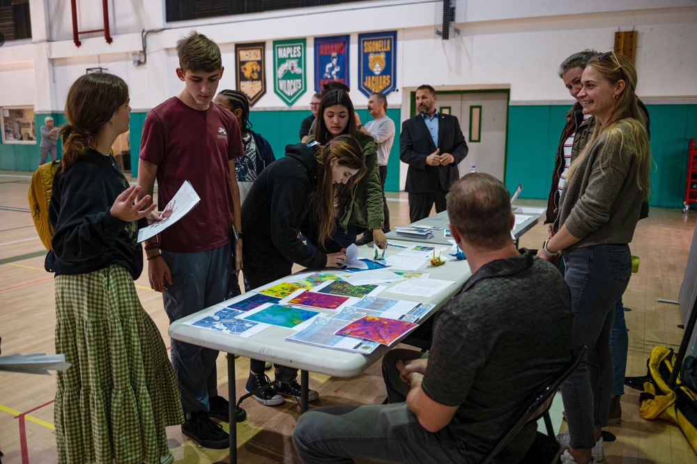 NAVFAC EURAFCENT Sparks Career Inspiration at Naples Middle High School College and Career Fair