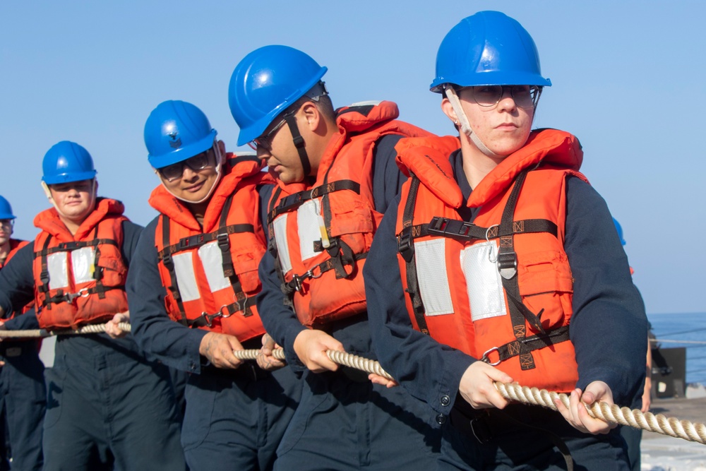 Frank E. Petersen Jr. conducts fueling-at-sea with Abraham Lincoln