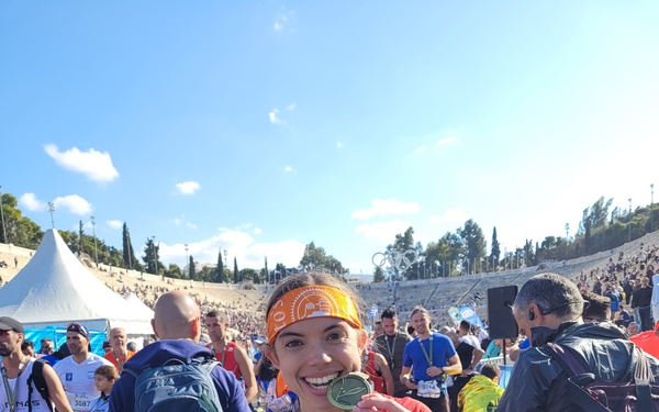 PWD Souda Bay’s Lt. Katy Pekala Triumphs in Athens: Smashing Personal Records at Historic Marathon