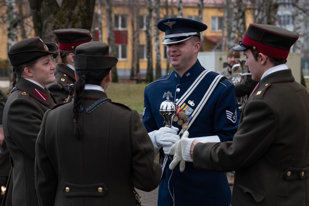 USAFE-AFAFRICA Band, Latvian National Guard Orchestra builds community in combined marching band