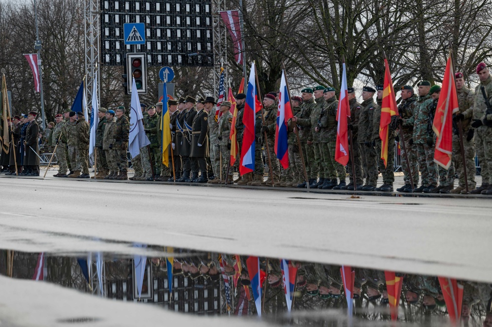 USAFE-AFAFRICA Band, Latvian National Guard Orchestra builds community in combined marching band