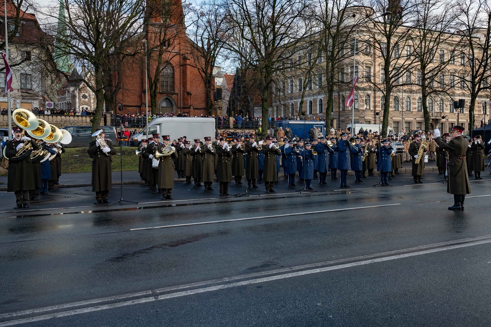 USAFE-AFAFRICA Band, Latvian National Guard Orchestra builds community in combined marching band