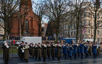 USAFE-AFAFRICA Band, Latvian National Guard Orchestra builds community in combined marching band