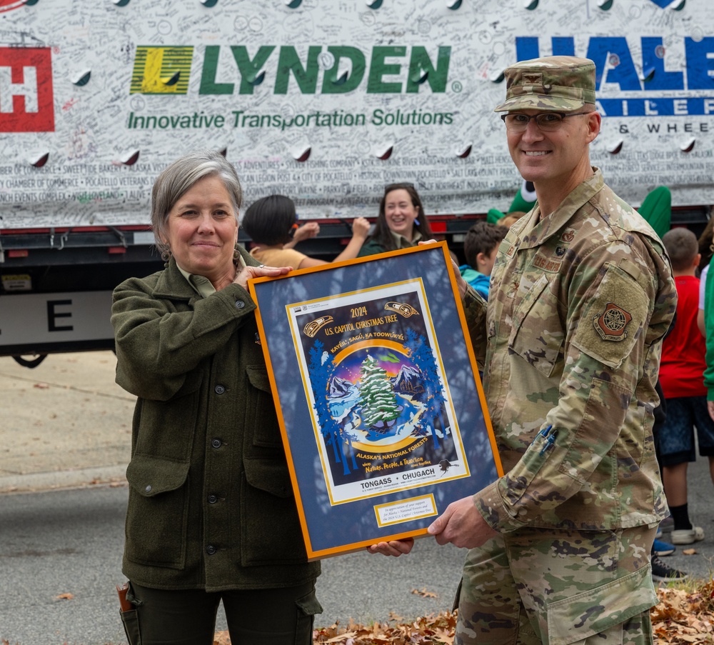 U.S. Capitol Christmas Tree visits Dover Air Force Base