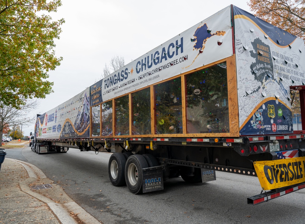 U.S. Capitol Christmas Tree visits Dover Air Force Base