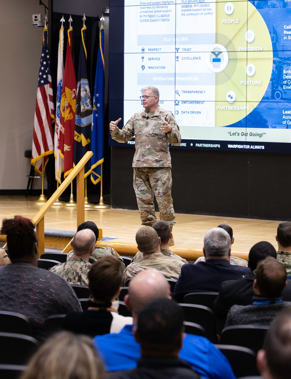 Defense Logistics Agency Director Army Lt. Gen. Mark Simerly visits DLA Land and Maritime