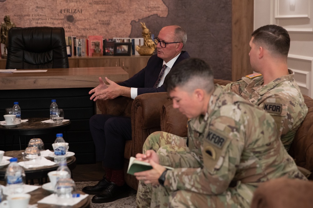 NATO-led KFOR RC-E Deputy Commander meets with Mayor of Ferizaj, Kosovo