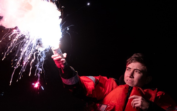 Coast Guard Conducts Pyrotechnics Training in Station New York Boat Basin