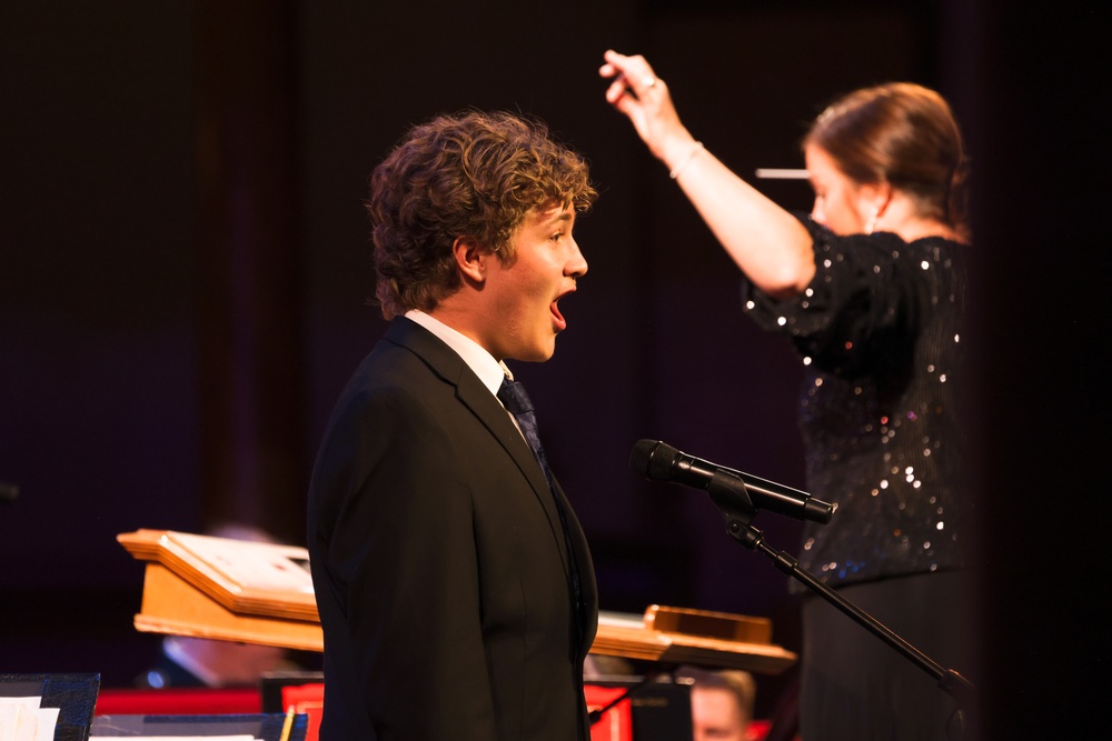 A Student from the Granite School District performs a Solo at the 69th Annual Veterans Day Concert