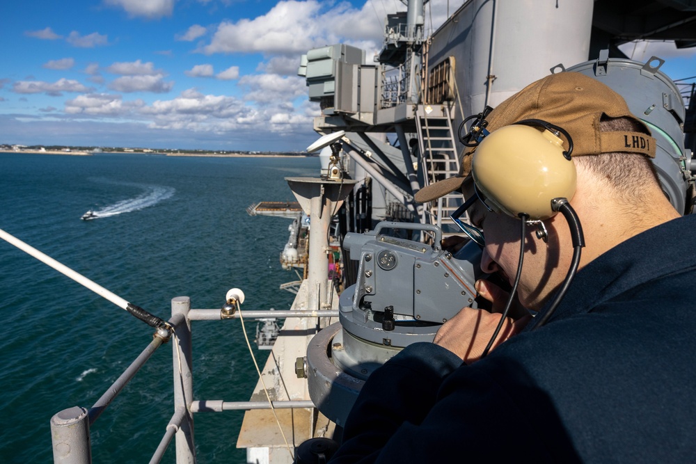 USS Wasp Departs Rota, Spain