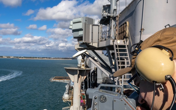 USS Wasp Departs Rota, Spain