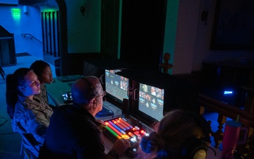 Members of the 2d Audiovisual Squadron Conduct Video Livestream Operations at the 69th Annual Veterans Day Concert