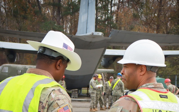 Simulated airfield at Cheatham Annex provides training ground for moving long range, subsonic cruise missile