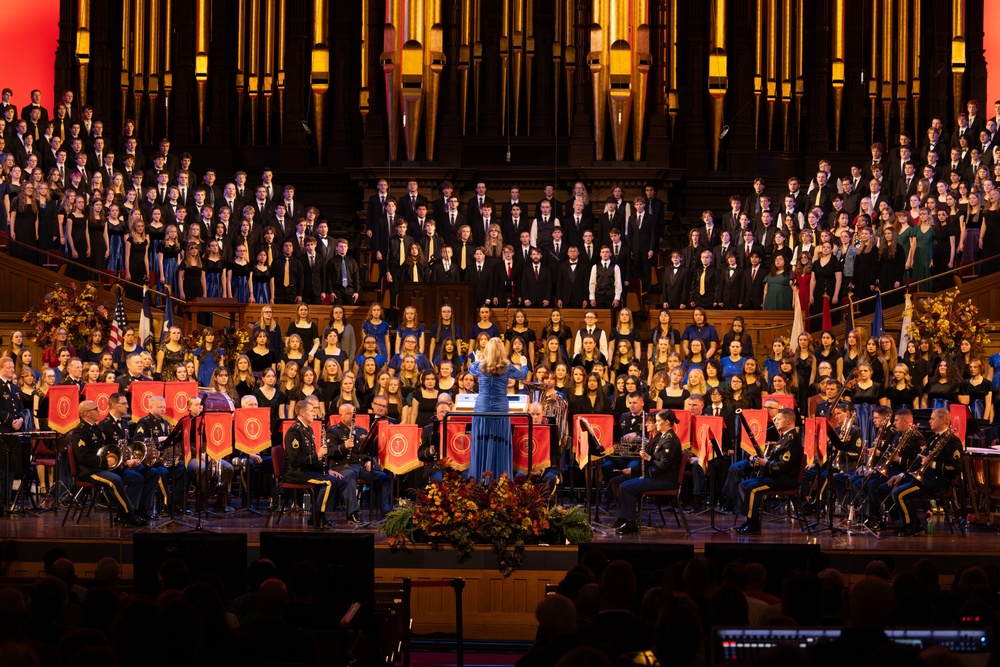 A Choir Director Conducts at the 69th Annual Veterans Day Concert