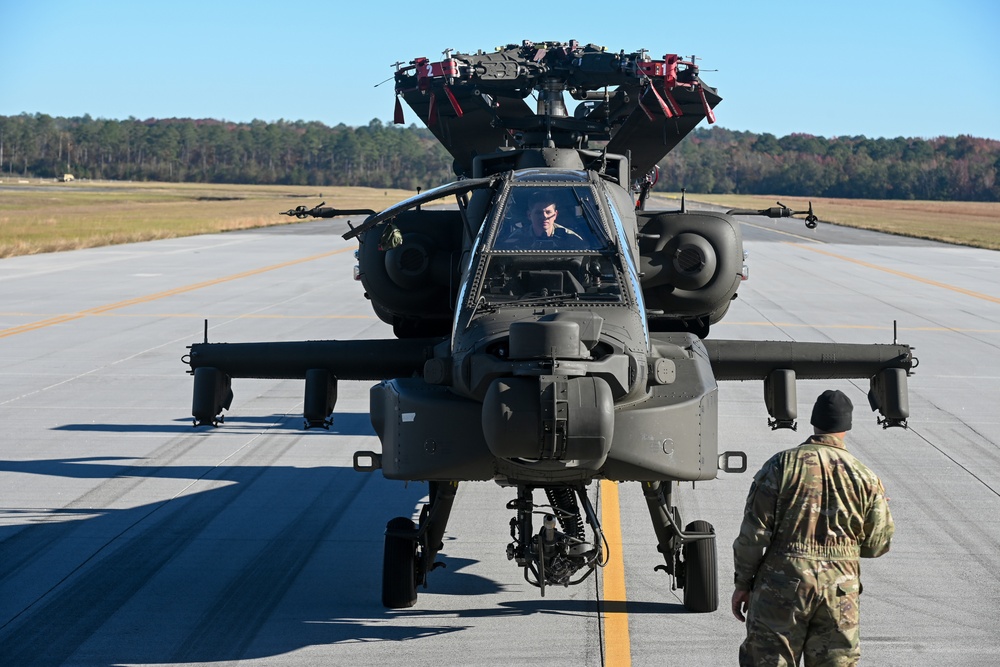 Boeing AH-64 Apache aerial lift certification for new blade fold kit