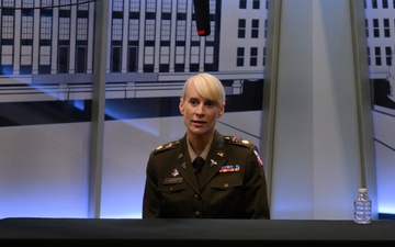 U.S. Army Astronaut MAJ Kathleen Rubins Attends a Press Conferences at the Pentagon