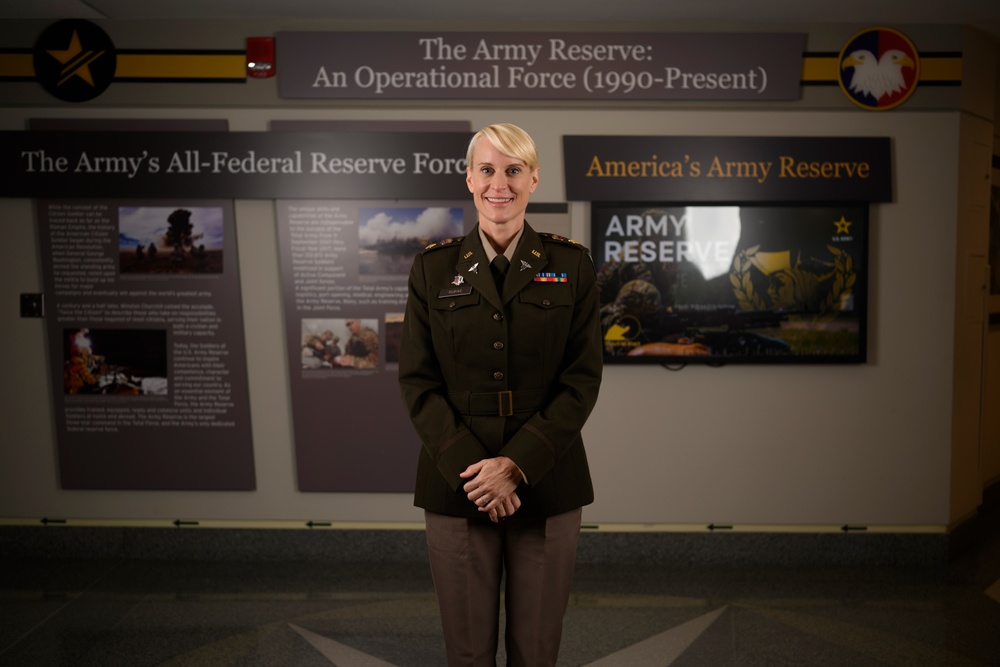 U.S. Army Astronaut MAJ Kathleen Rubins is awarded the Basic Aviator Badge with the Astronaut Device and Space Operations Badge the Pentagon