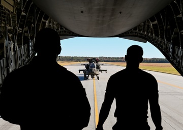 Boeing AH-64 Apache aerial lift certification for new blade fold kit