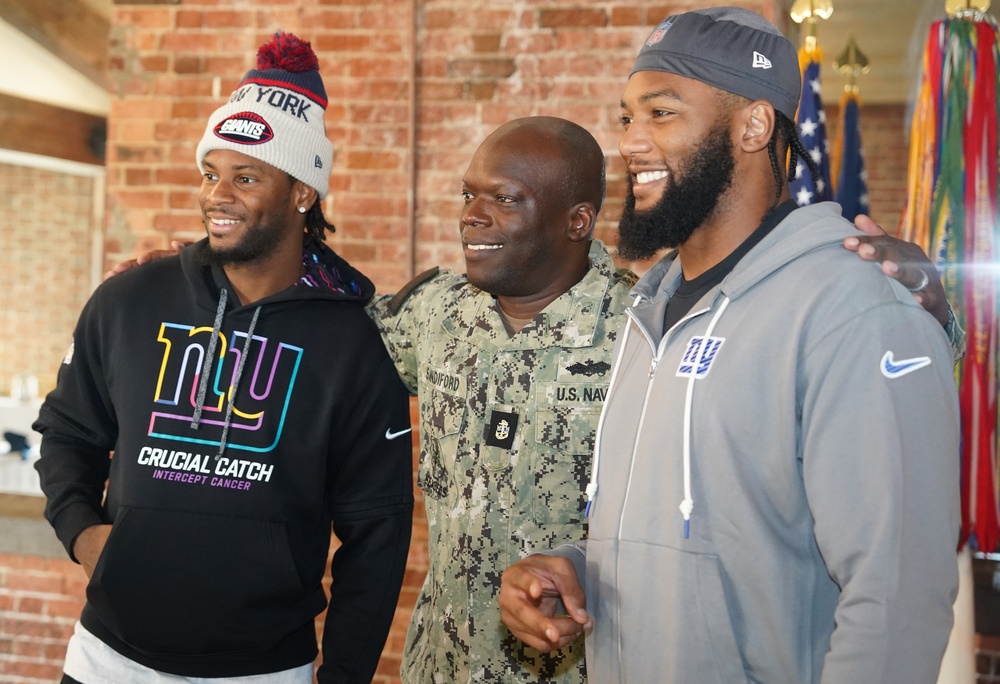 New York Giants Players visit Fort Hamilton