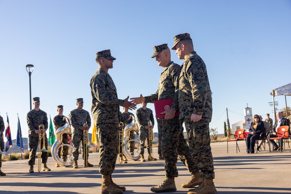 1st MARDIV holds morning colors ceremony