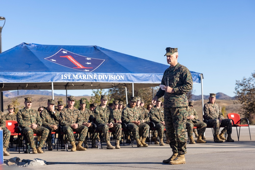 1st MARDIV holds morning colors ceremony