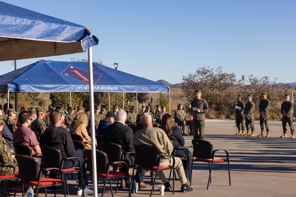 1st MARDIV holds morning colors ceremony