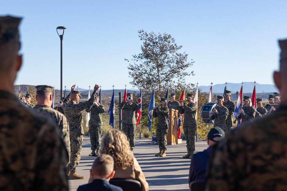 1st MARDIV holds morning colors ceremony