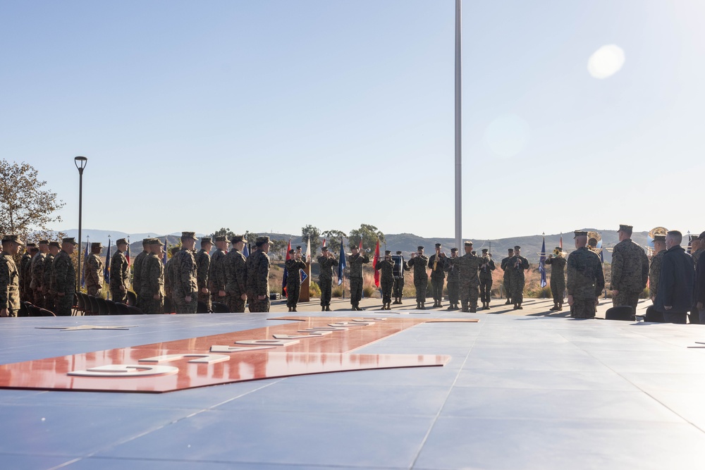 1st MARDIV holds morning colors ceremony