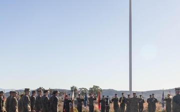 1st MARDIV holds morning colors ceremony