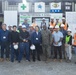 Members of the Defense Policy Review Initiative, U.S. Army Corps of Engineers, and the Okinawa Defense Bureau tour construction for new base housing