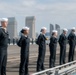 USS Carl Vinson (CVN 70) Sailors Man the Rails while departing San Diego