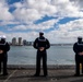 USS Carl Vinson (CVN 70) Sailors Man the Rails while departing San Diego