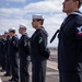 USS Carl Vinson (CVN 70) Sailors Man the Rails while departing San Diego