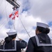 USS Carl Vinson (CVN 70) Sailors Man the Rails while departing San Diego