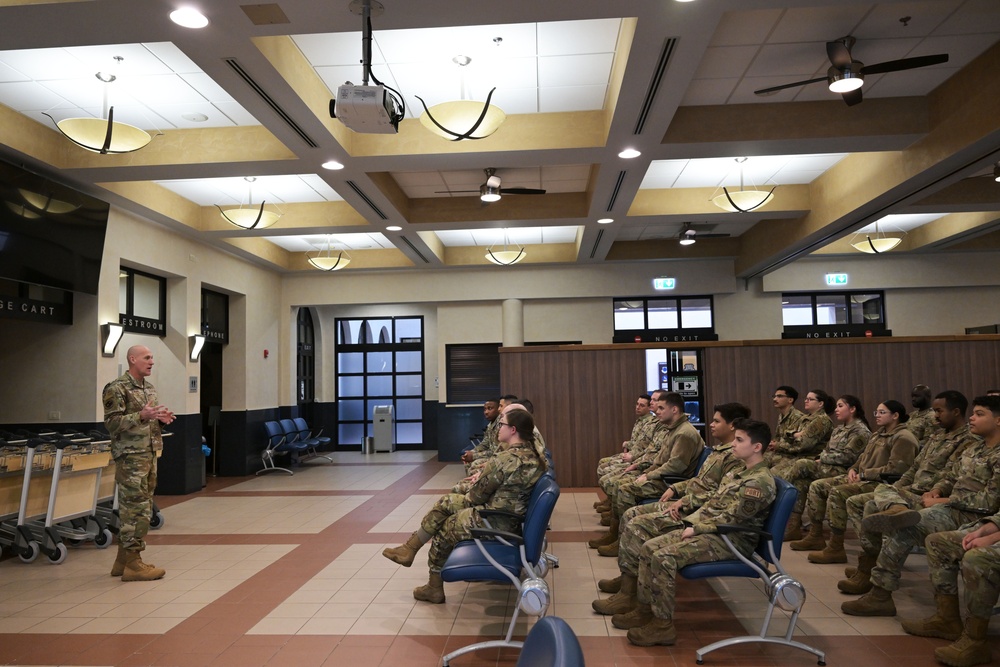 Air Mobility Command command chief visits Aviano Air Base