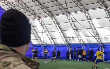 NATO-led KFOR Soldiers show support at youth soccer tournament