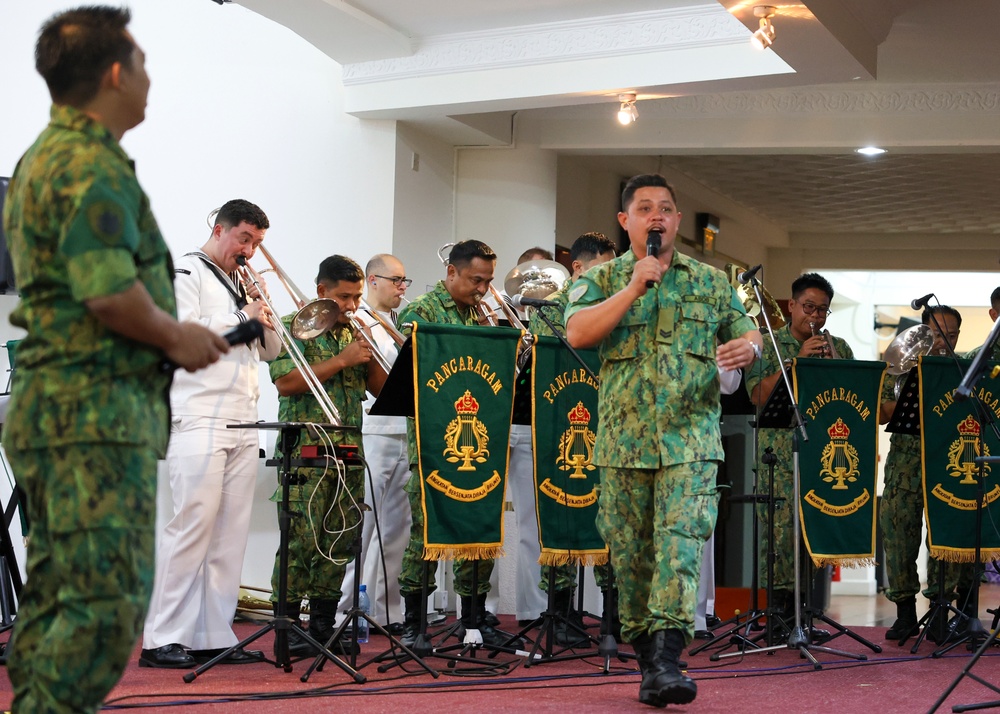 CARAT Brunei 2024: U.S. 7th Fleet Band performs alongside the Royal Brunei Armed Forces Band